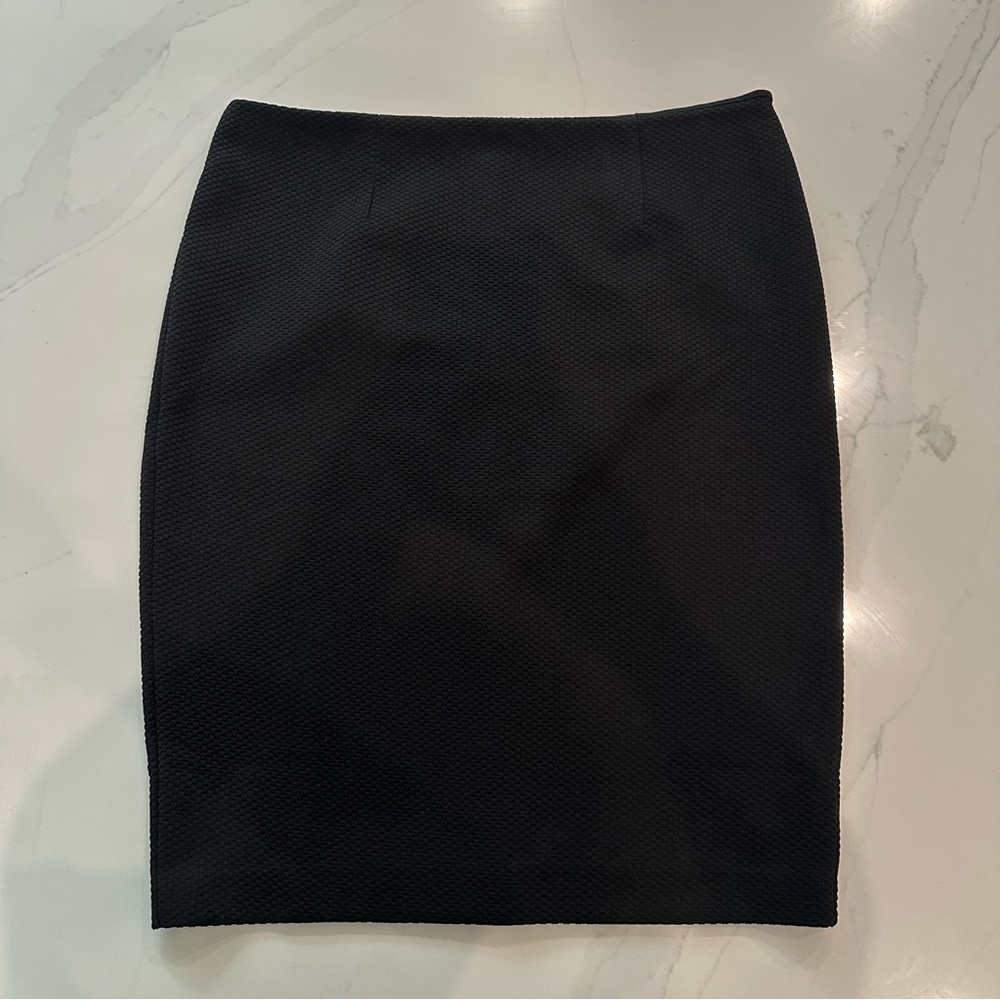 Banana Republic Black Textured Pencil Skirt